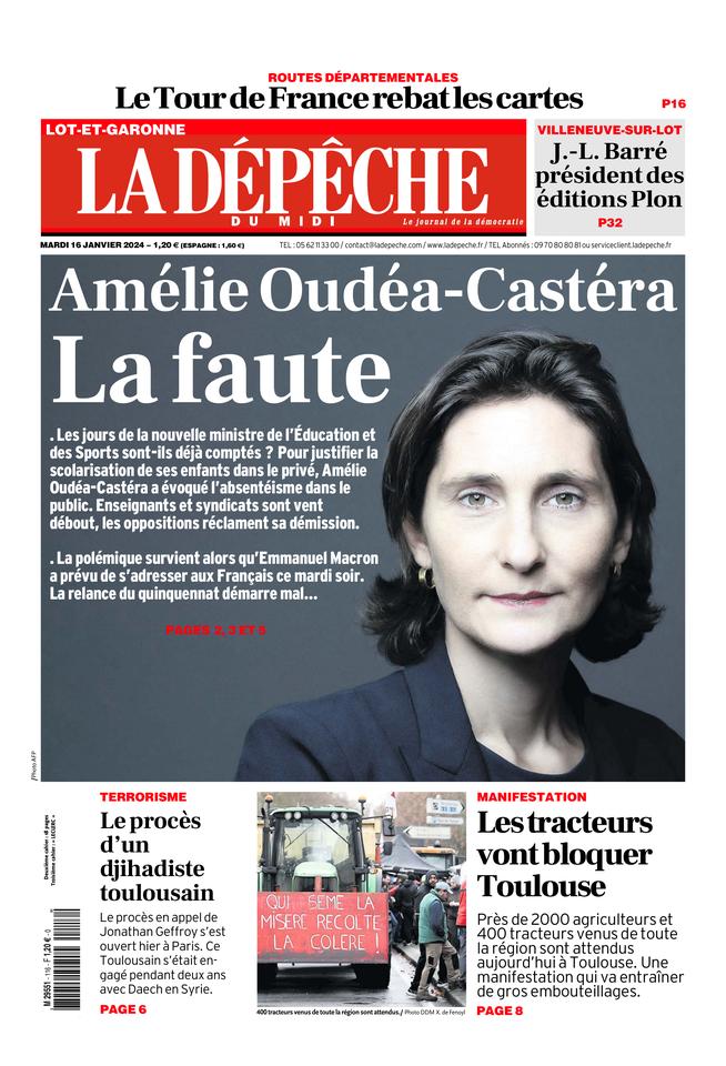 16 janvier 2024 La Dépêche du Midi La Dépêche du midi