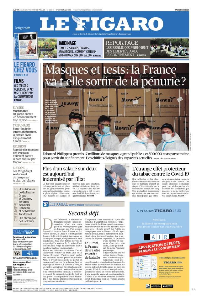 Le Journal Le Figaro Paraît Tous Les Jours C'est Un