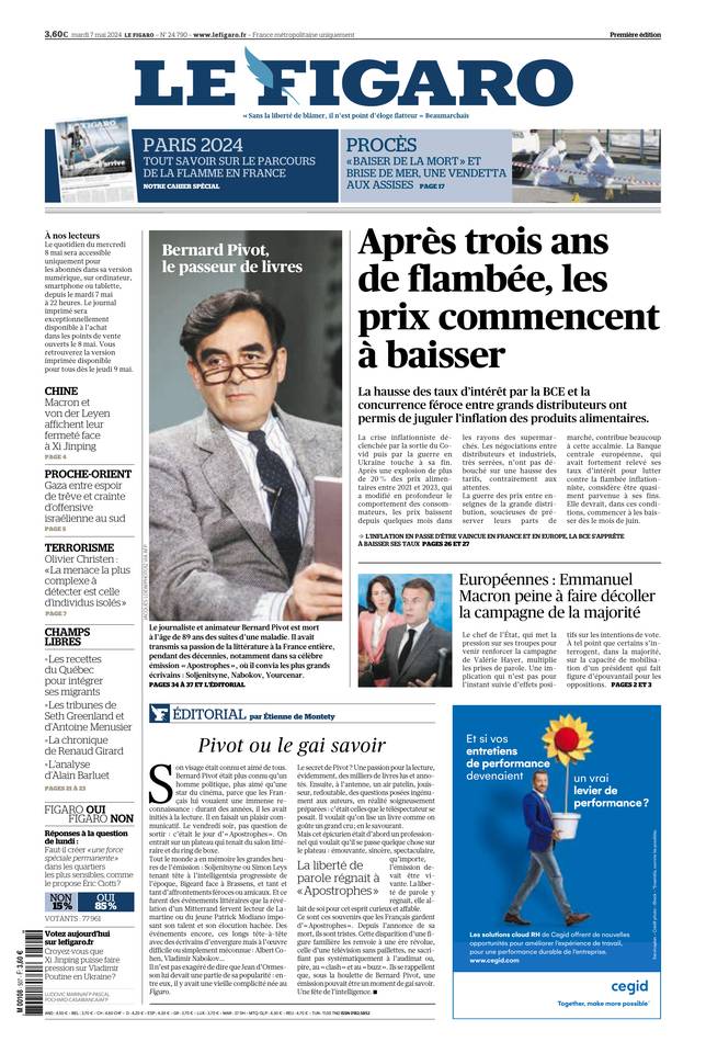 Le Figaro Une du 7 mai 2024
