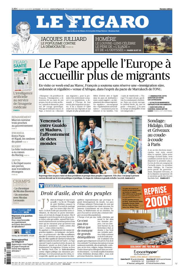 Le Figaro Du 01 Avril 19 Le Kiosque Figaro Digital