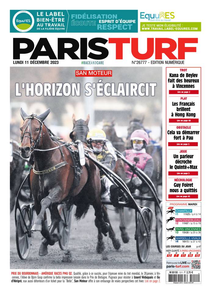 Paris turf deals annonces trotteurs