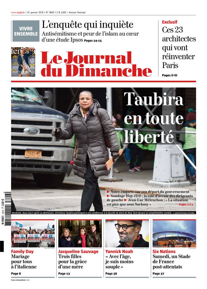 Le Journal du Dimanche N 3603 du 31 Janvier 2016