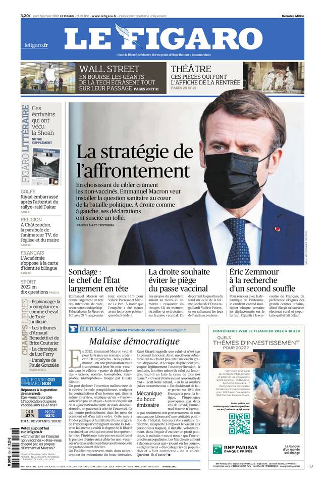 Le Figaro du 06 janvier 2022