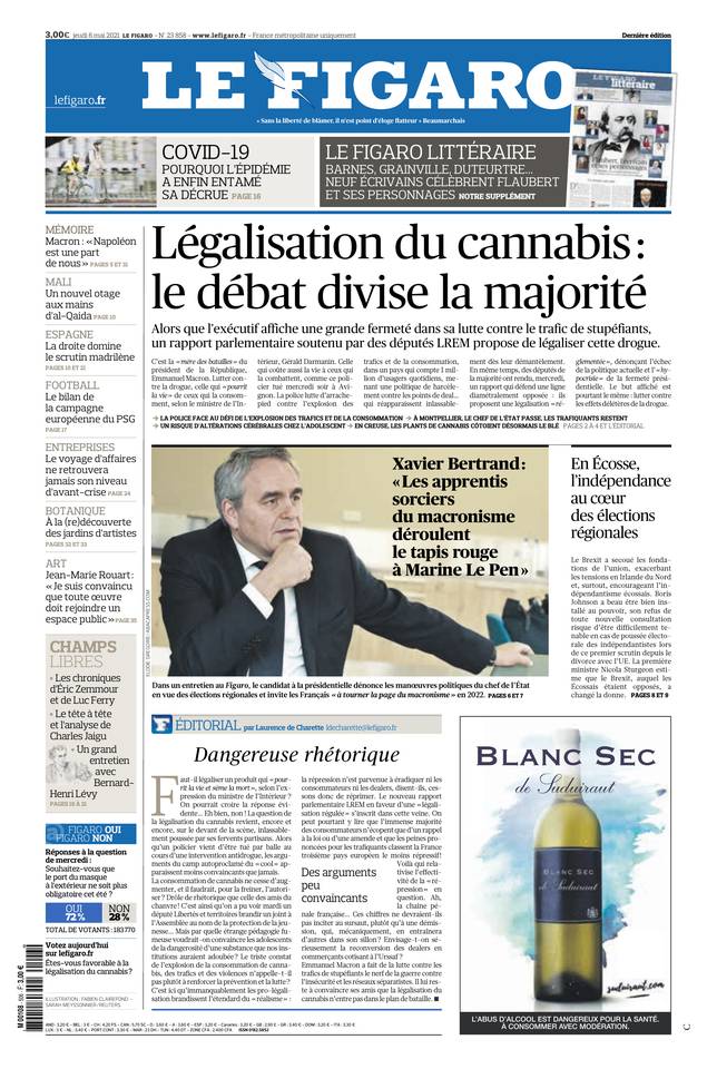 Le Figaro Une du 6 mai 2021
