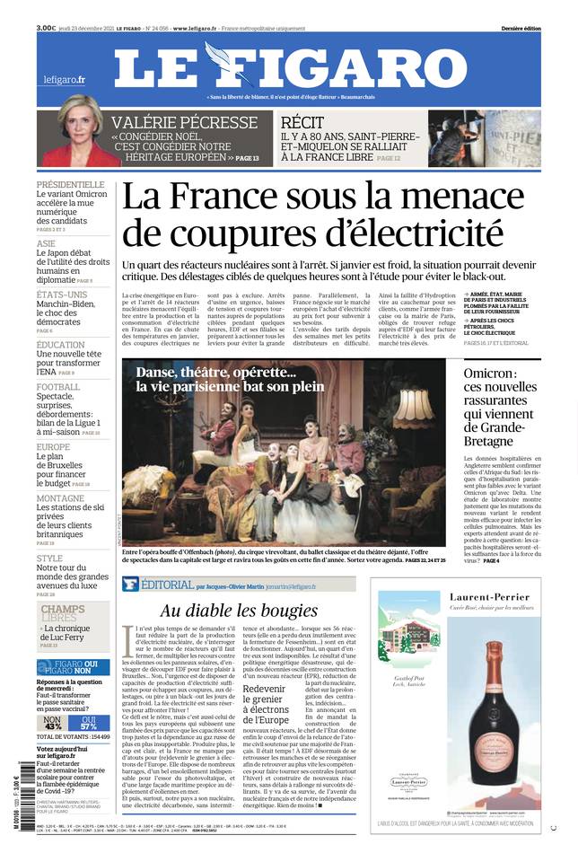 Le Figaro du 23 décembre 2021