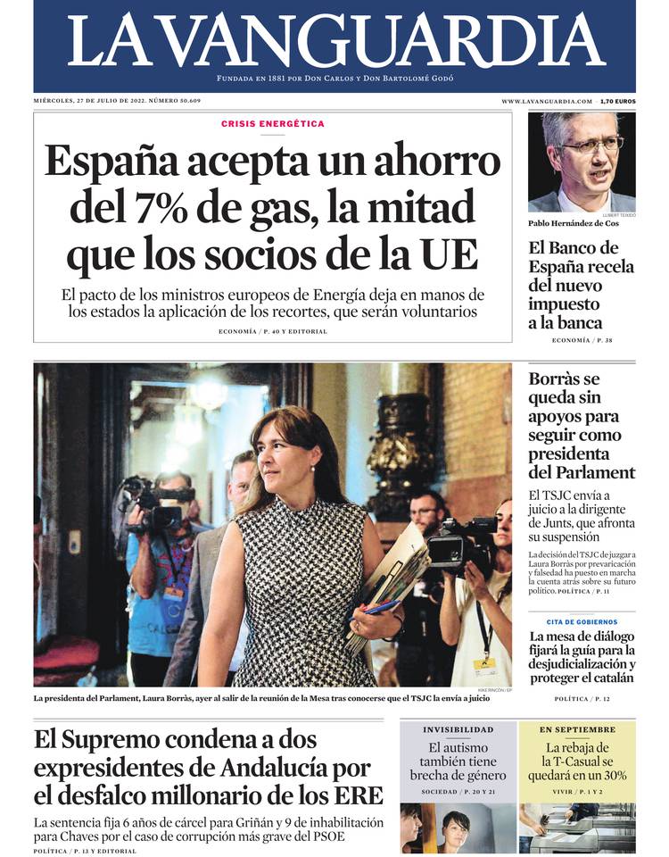 27 De Julio De 2022 - La Vanguardia - LaVanguardia