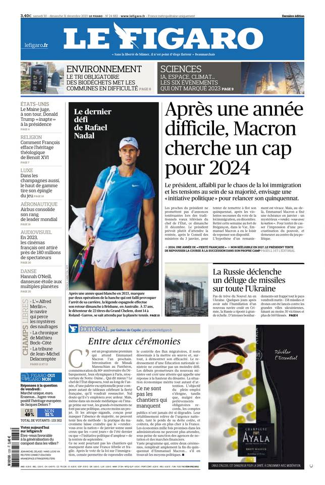 Le Figaro édition numérique du 30 décembre 2023