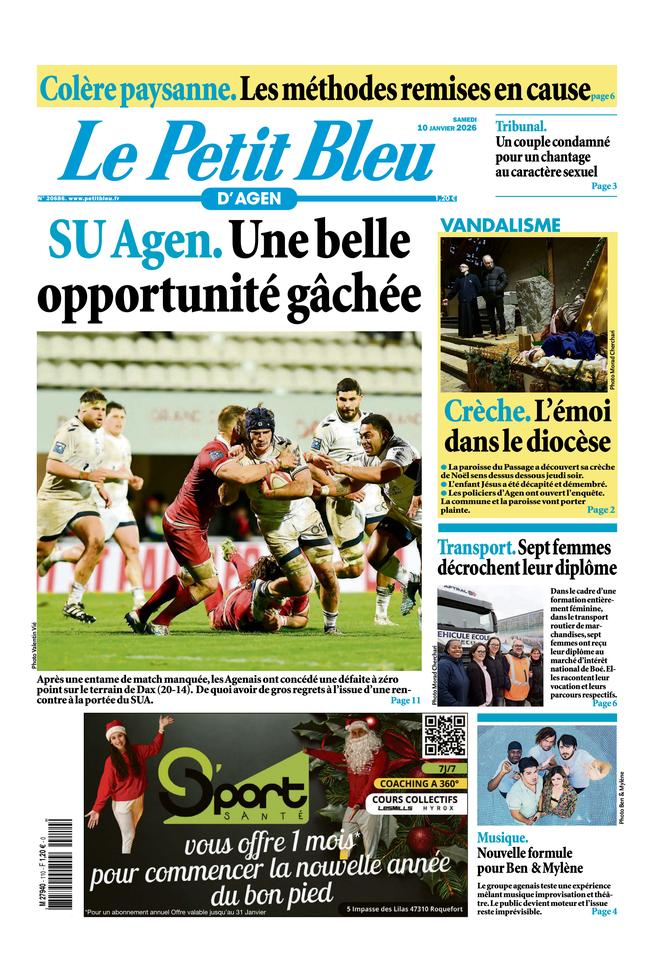 Le Petit Bleu d'Agen N°20200116 du 16 janvier 2020 à télécharger sur iPad