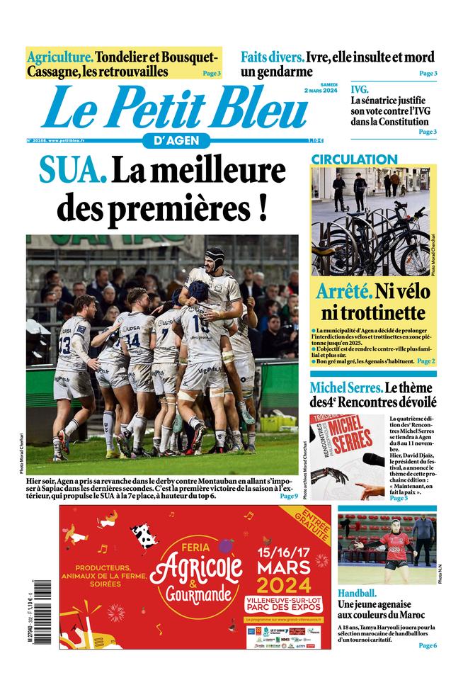 Pin's Rugby Presse Le Petit Bleu D'Agen, Vintage, Médias