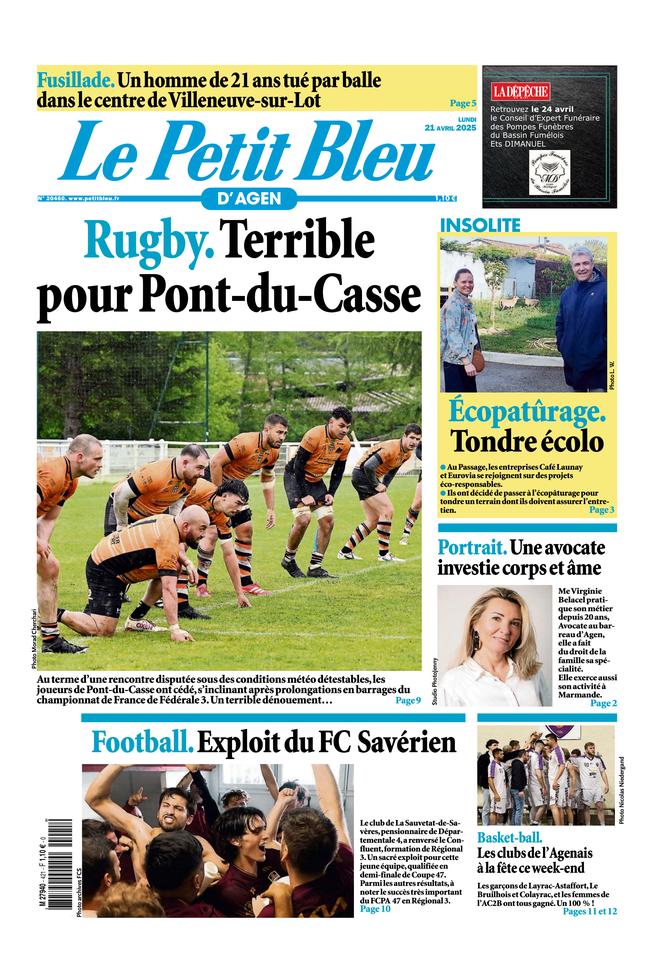 Pin's Rugby Presse Le Petit Bleu D'Agen, Vintage, Médias