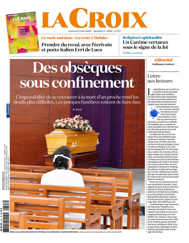 27 Mars 2020 - La Croix - Journal En Ligne