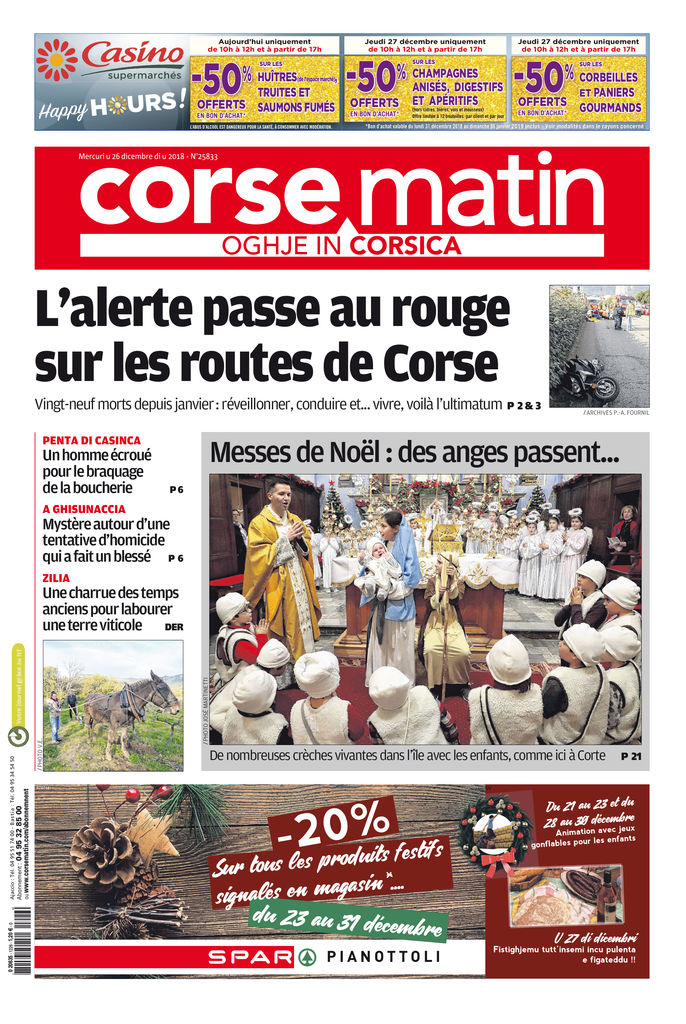 Corse Matin Edition Du 26 Déc 2018 Sfr Presse