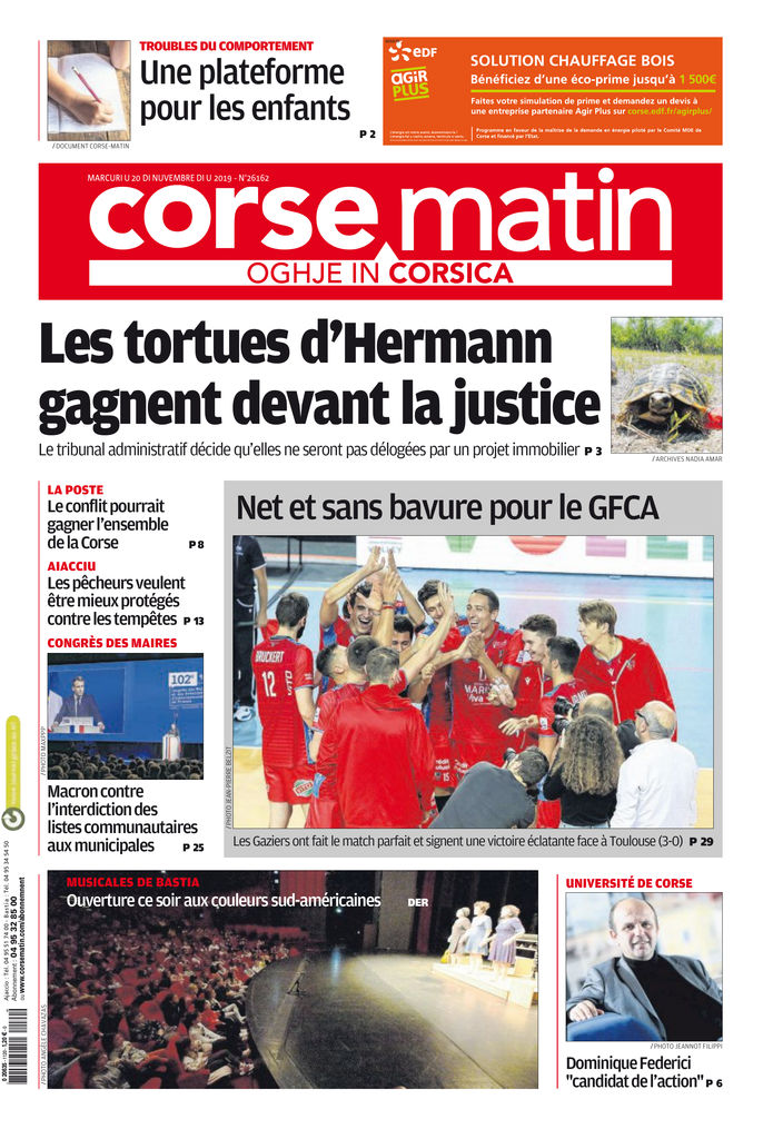 Corse Matin Edition Du 20 Nov 2019 Sfr Presse