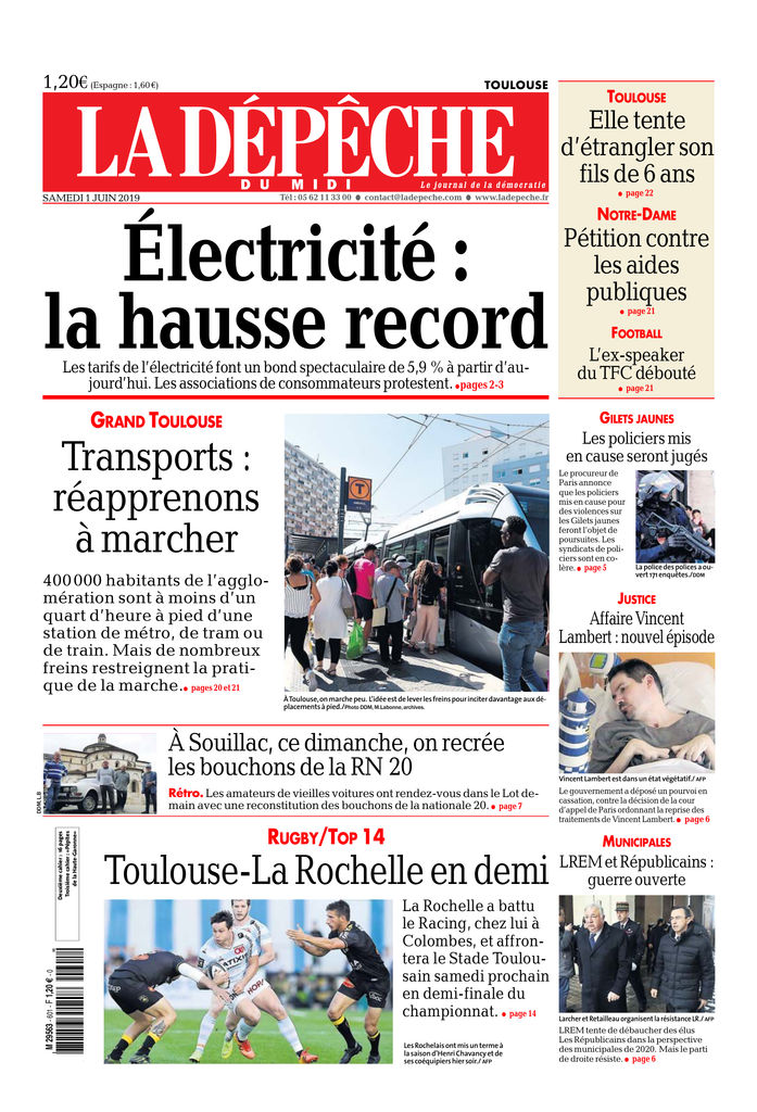 La Dépêche Du Midi Edition Du 1 Juin 2019 Sfr Presse - 