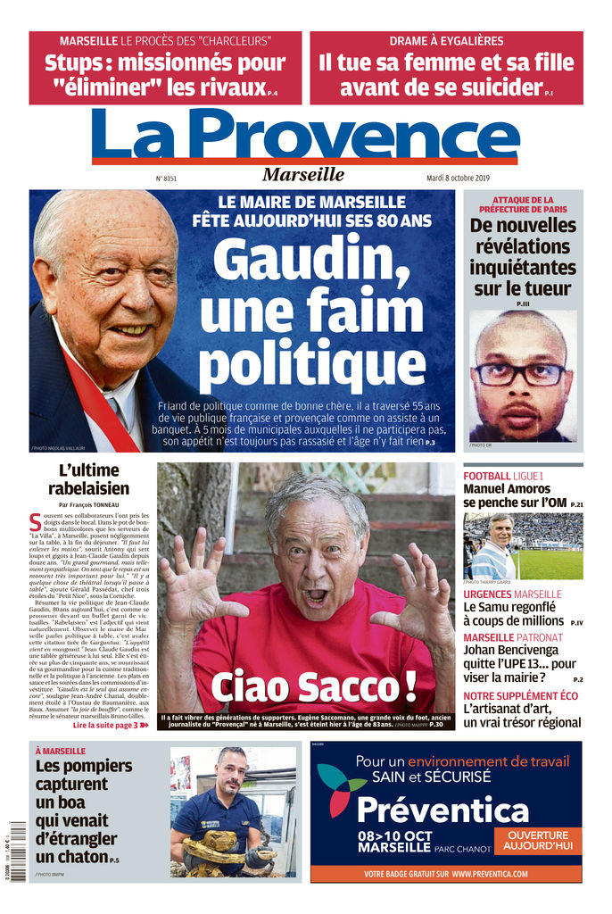 La Provence Marseille Edition Du 8 Oct 2019 Sfr Presse - 