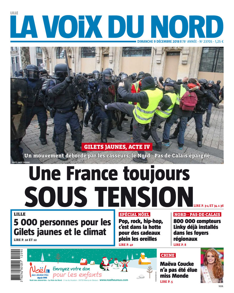 La Voix Du Nord Lille Edition Du 9 Déc 2018 Sfr Presse