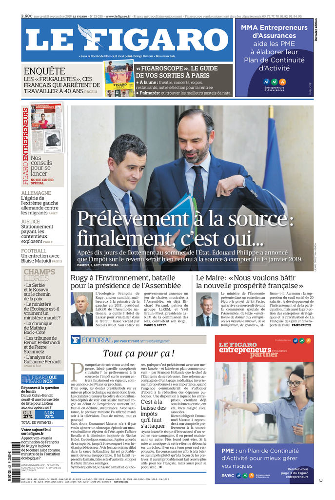 Le 5 Sept2018Sfr Figaro Du Edition Presse TluFJc3K1