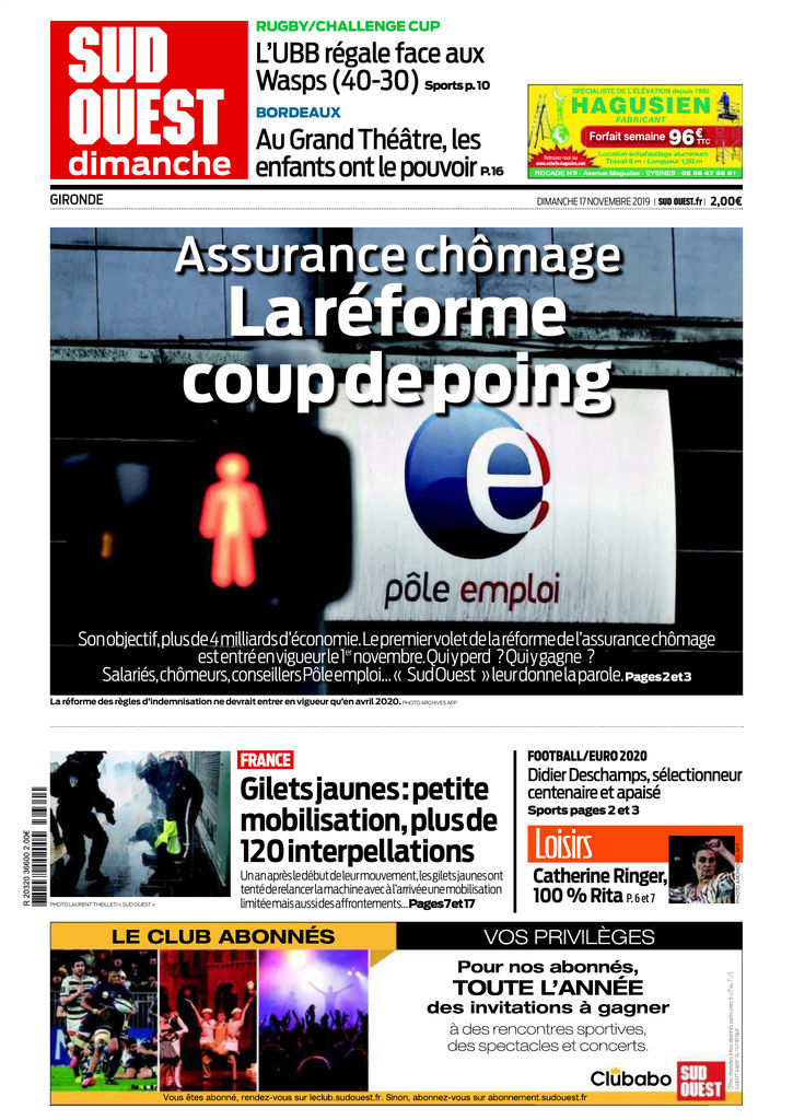 Sud Ouest Dimanche Gironde Edition Du 17 Nov 2019 Sfr