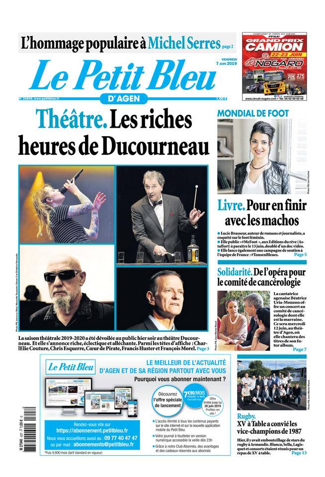 Le Petit Bleu d'Agen 07 juin 2019 Le Petit Bleu d'Agen du 07 juin 2019 à télécharger sur iPad