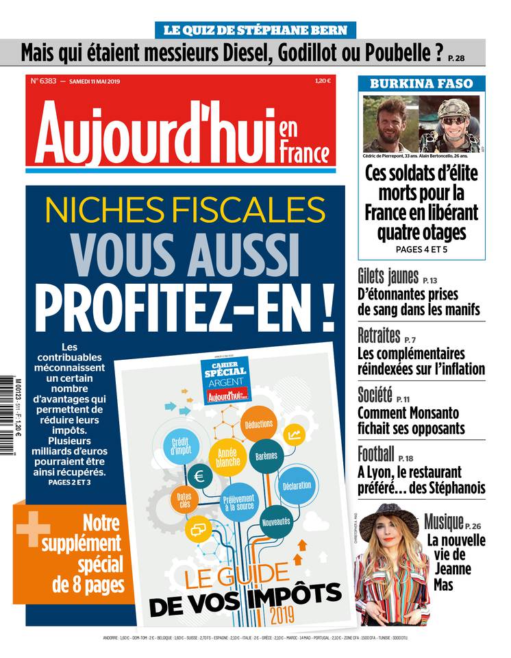 Aujourd'hui en France 11 mai 2019 Aujourd'hui en France du 11 mai 2019 à télécharger sur iPad