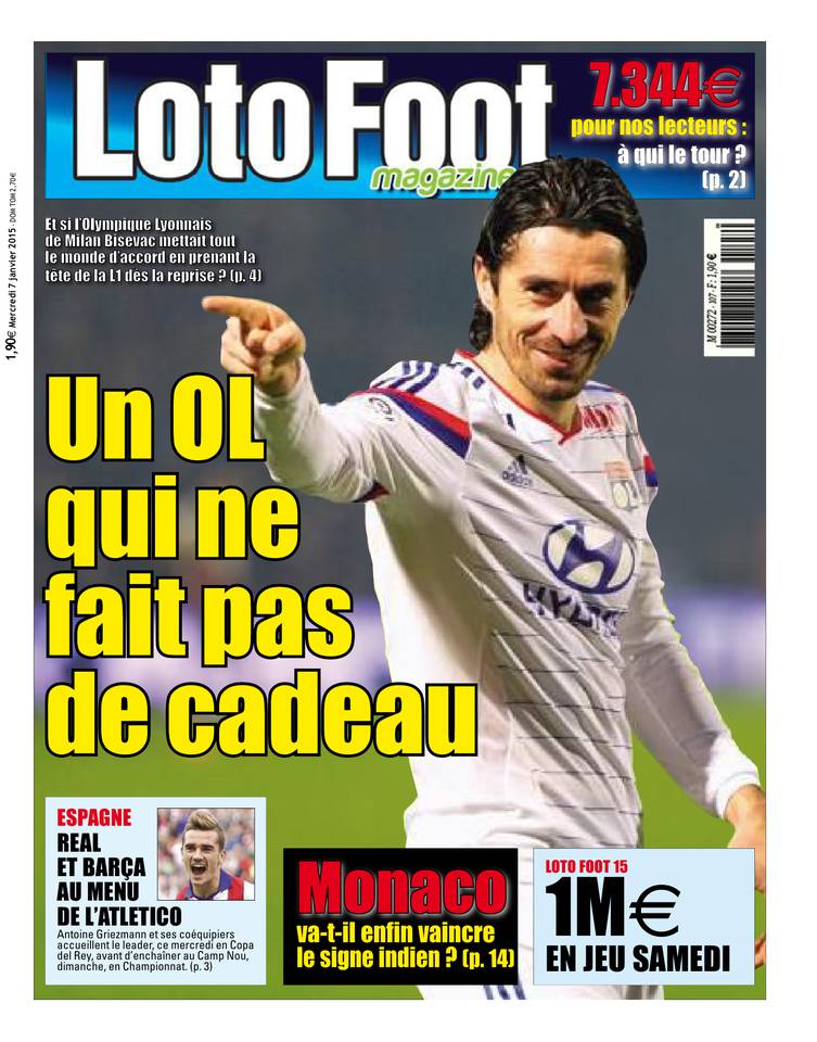 Loto Foot Magazine 07 janvier 2015 Loto Foot Magazine du 07 janvier 2015 à télécharger sur iPad