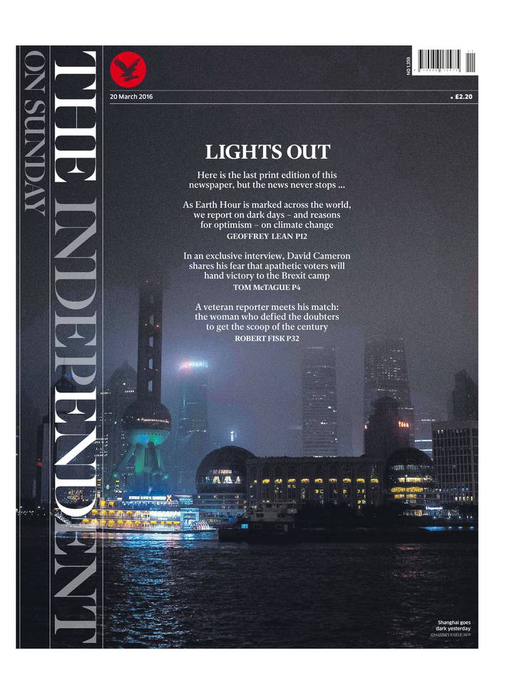 The Independent on Sunday 20 mars 2016 Abonnement The Independent Pas Cher avec le BOUQUET INFO ePresse.fr