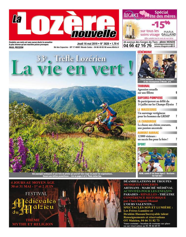 La Lozère Nouvelle 16 mai 2019 Abonnement La Lozère Nouvelle Pas Cher avec le BOUQUET INFO ePresse.fr