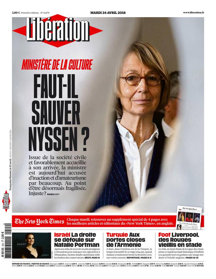 Libération 24 avril 2018 Libération du 24 avril 2018 à télécharger sur iPad