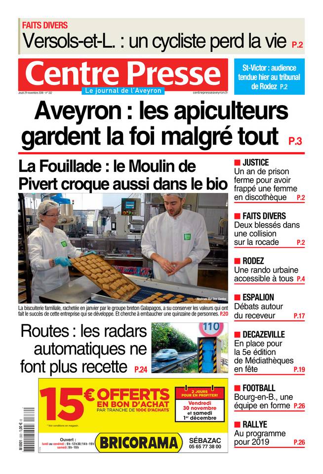 Centre Presse Aveyron 29 novembre 2018 Centre Presse Aveyron du 29 novembre 2018 à télécharger sur iPad