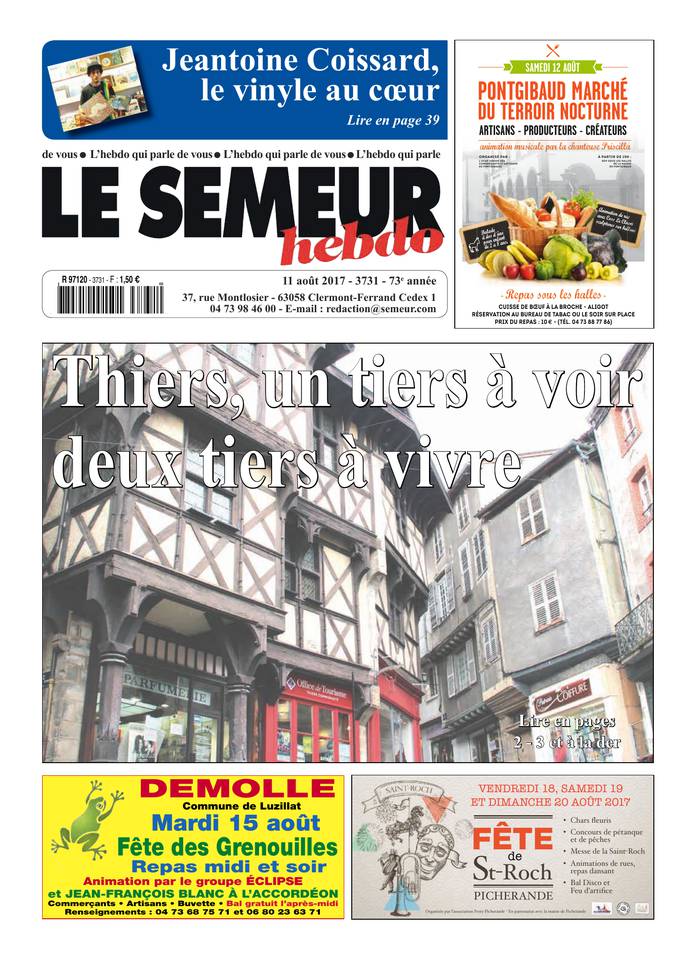 Le Semeur Hebdo 11 août 2017 Le Semeur Hebdo du 11 août 2017 à télécharger sur iPad
