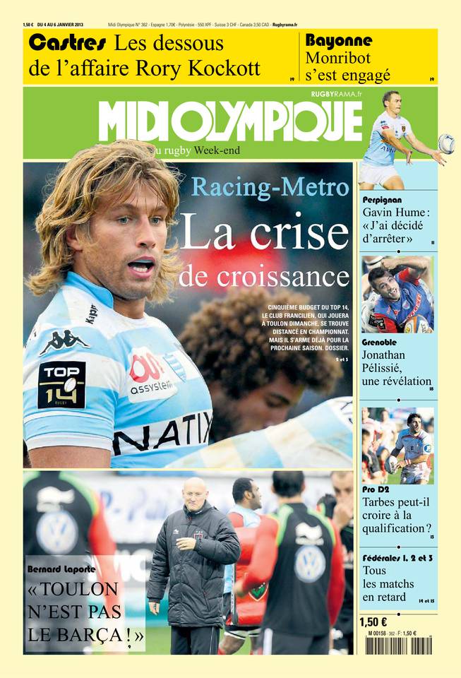Midi Olympique Vert 04 janvier 2013 Midi Olympique Vert du 04 janvier 2013 à télécharger sur iPad