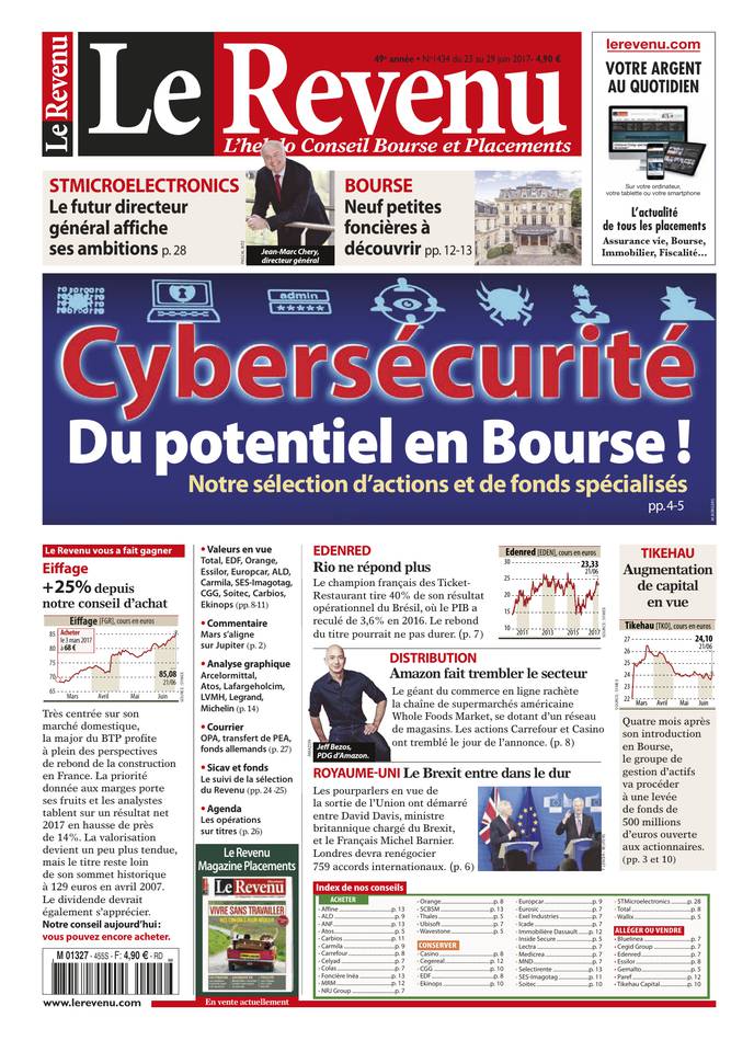 Le Revenu 22 juin 2017 Abonnement Le Revenu Pas Cher avec le BOUQUET À LA CARTE ePresse.fr