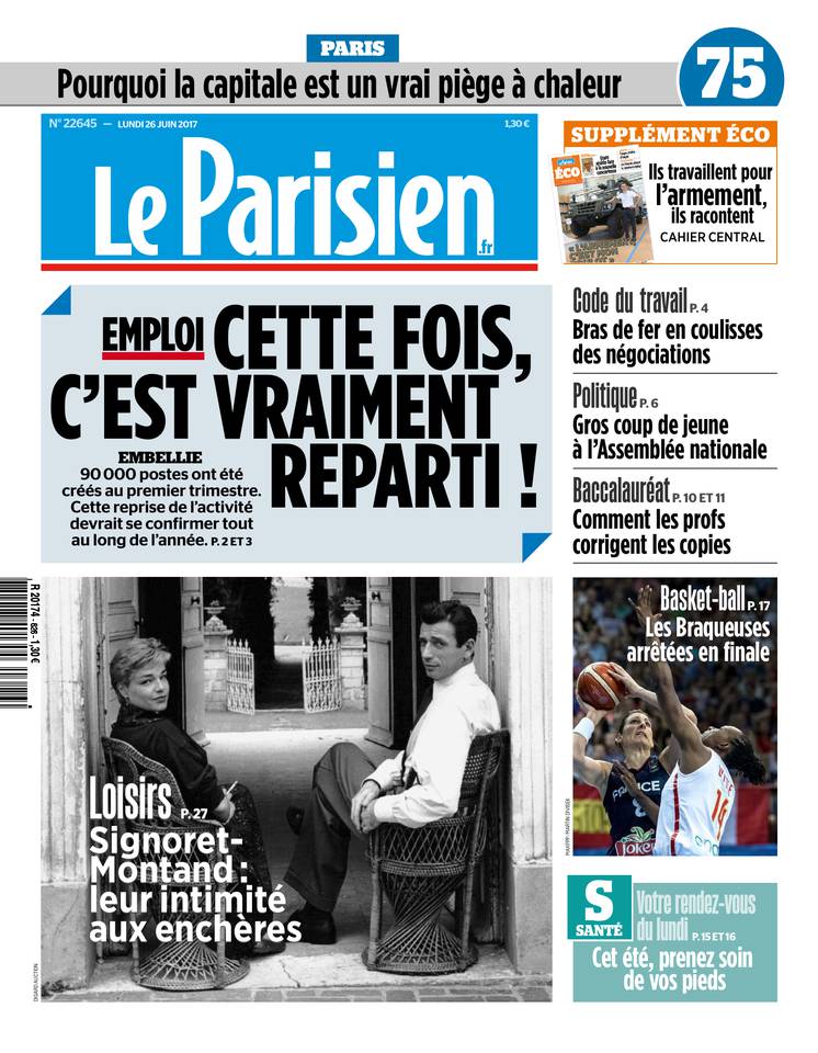 Le Parisien 26 juin 2017 Abonnement Le Parisien Pas Cher avec le BOUQUET INFO ePresse.fr