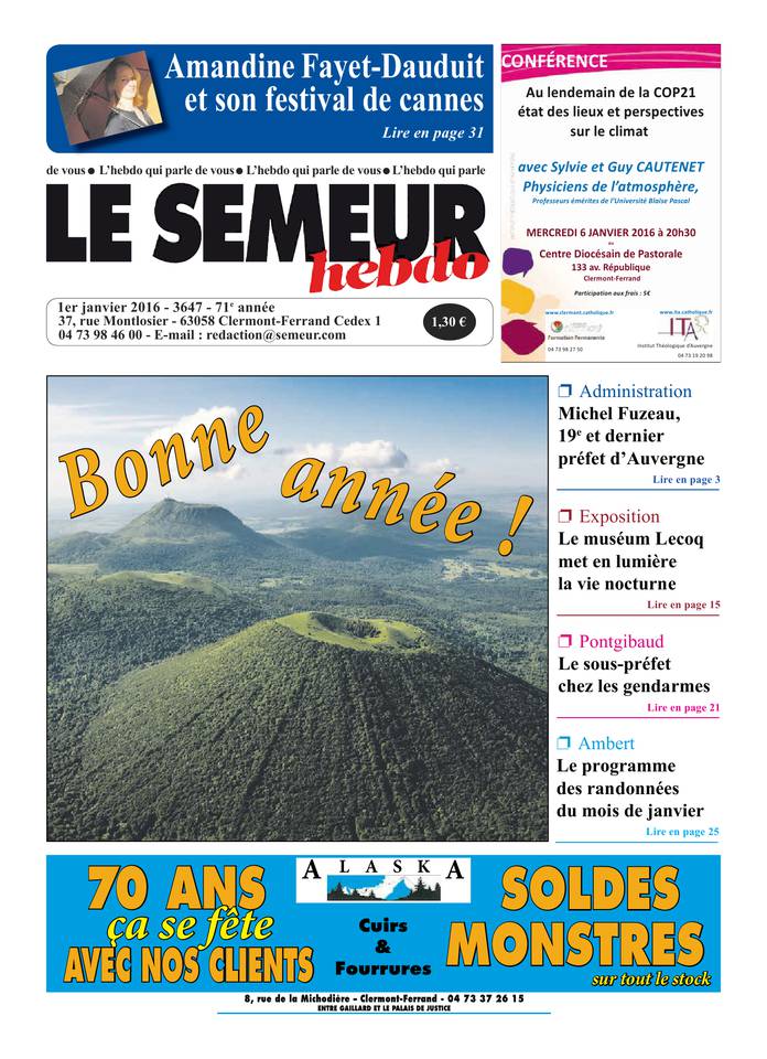 Le Semeur Hebdo 01 janvier 2016 Le Semeur Hebdo du 01 janvier 2016 à télécharger sur iPad