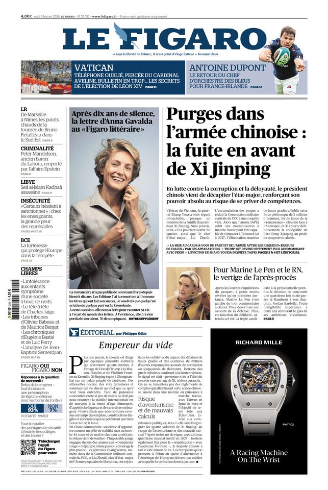 Le Figaro Une du 5 février 2026