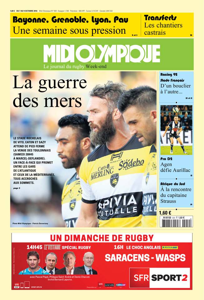 Midi Olympique Vert 07 octobre 2016 Midi Olympique Vert du 07 octobre 2016 à télécharger sur iPad