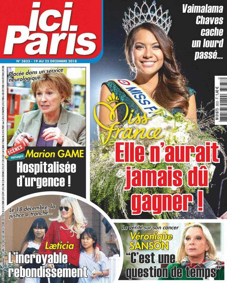 Ici Paris 19 décembre 2018 Ici Paris N°3833 du 19 décembre 2018 à télécharger sur iPad