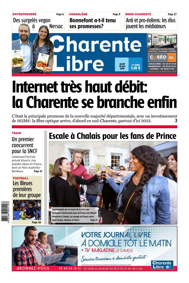 Charente Libre 18 juin 2019 Abonnement Charente Libre Pas Cher avec BOUQUET INFO ePresse.fr