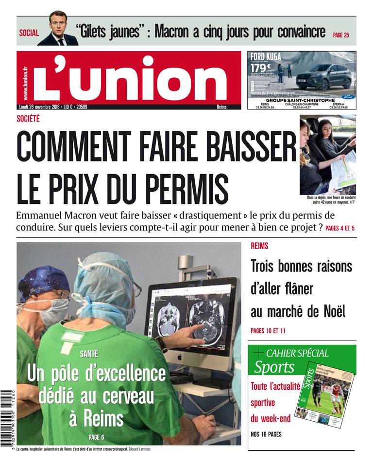 L'Union Ardennes 26 novembre 2018 L'Union Ardennes du 26 novembre 2018 à télécharger sur iPad