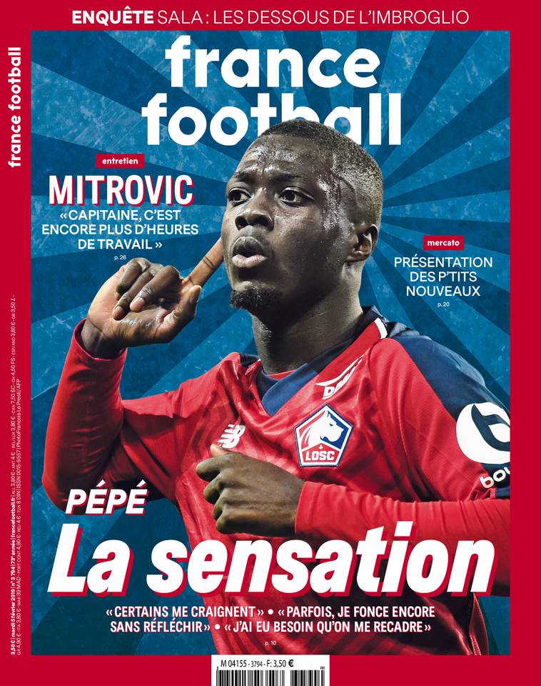 France Football 05 février 2019 France Football du 05 février 2019 à télécharger sur iPad