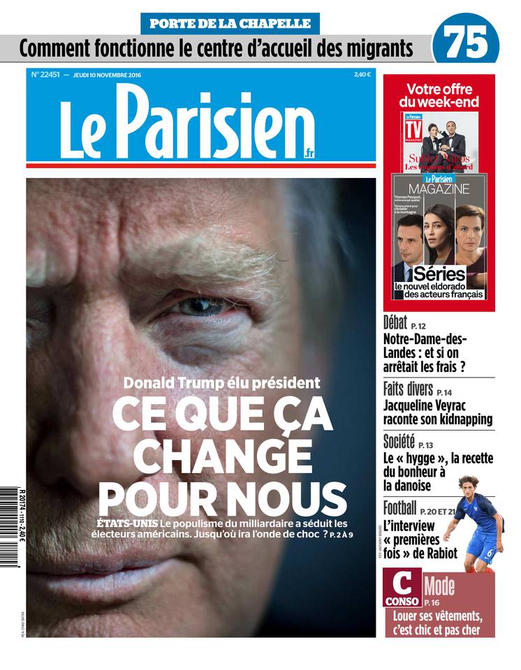 Le Parisien 10 novembre 2016 Le Parisien du 10 novembre 2016 à télécharger sur iPad