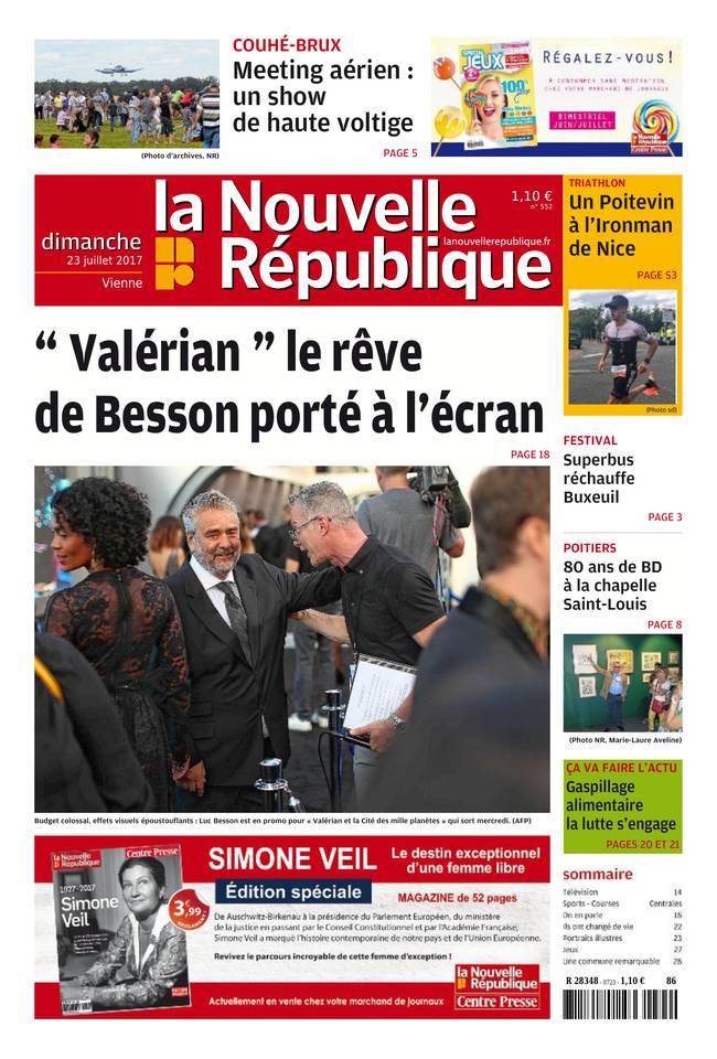 La Nouvelle République Dimanche 23 juillet 2017 Abonnement La Nouvelle République Pas Cher avec BOUQUET ePresse.fr