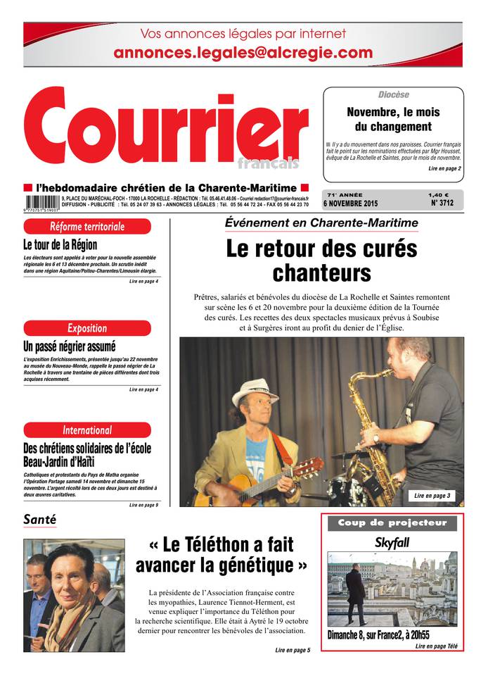 Courrier Français 06 novembre 2015 Courrier Français N°3712 du 06 novembre 2015 à télécharger sur iPad