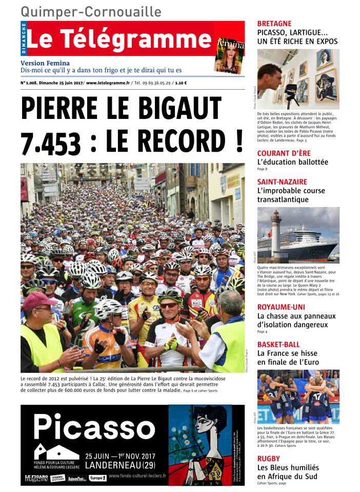 Le Télégramme 25 juin 2017 Abonnement Le Télégramme Pas Cher avec BOUQUET INFO ePresse.fr
