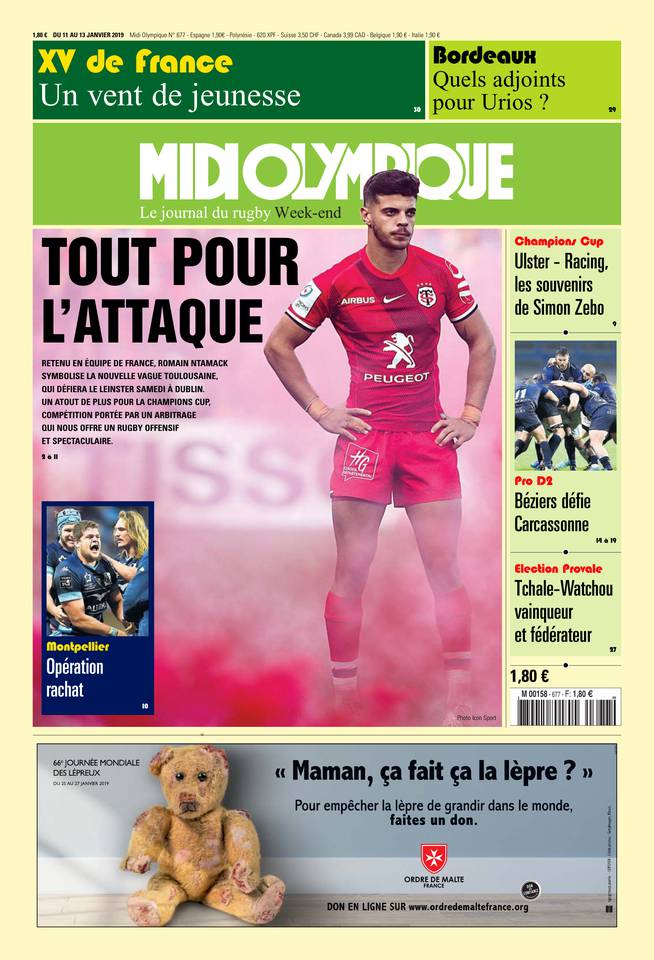 Midi Olympique Vert 11 janvier 2019 Midi Olympique Vert N°677 du 11 janvier 2019 à télécharger sur iPad