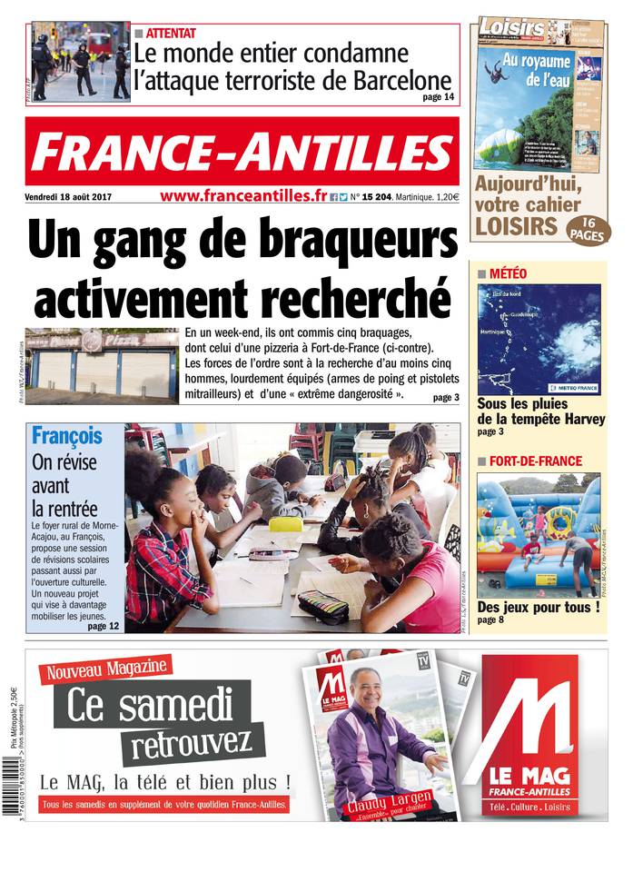 France-Antilles Martinique 18 août 2017 Abonnement France-Antilles Martinique Pas Cher avec le BOUQUET ePresse.fr