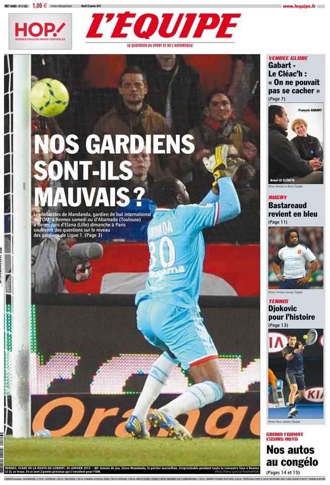 L'Équipe 29 janvier 2013 L'Équipe du 29 janvier 2013 à télécharger sur iPad