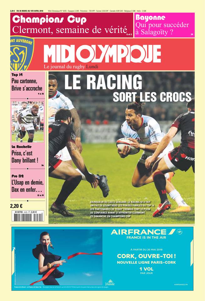Midi Olympique Rouge 26 mars 2018 Midi Olympique Rouge N°5435 du 26 mars 2018 à télécharger sur iPad