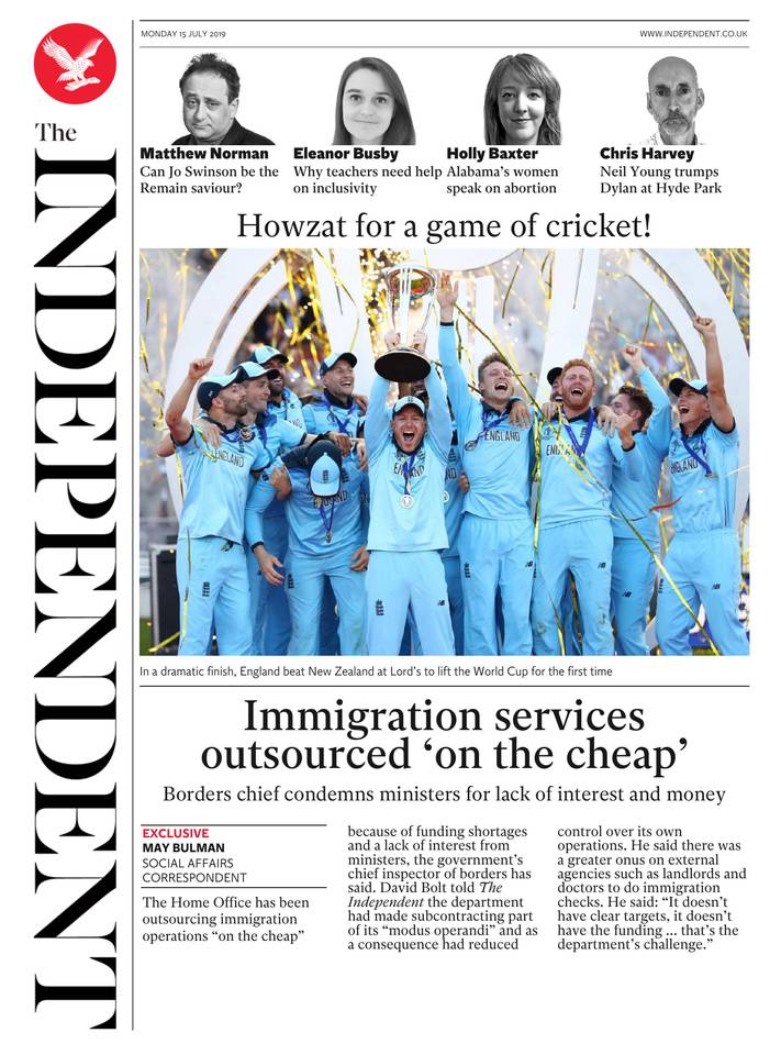The Independent 15 juillet 2019 Abonnement The Independent Pas Cher avec le BOUQUET INFO ePresse.fr