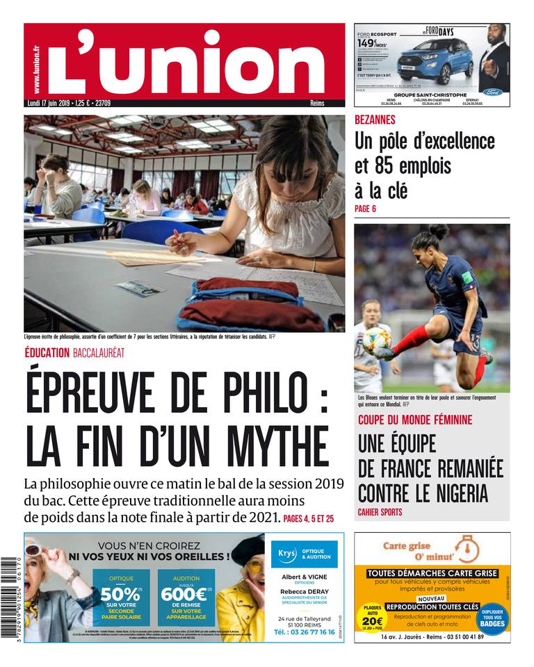 L'Union Ardennes 17 juin 2019 L'Union Ardennes du 17 juin 2019 à télécharger sur iPad